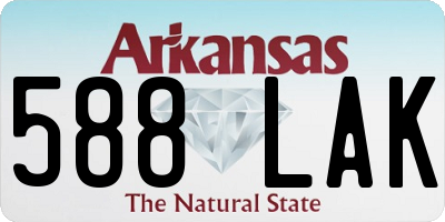 AR license plate 588LAK