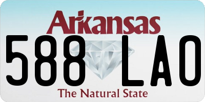 AR license plate 588LAO