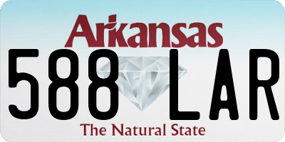 AR license plate 588LAR