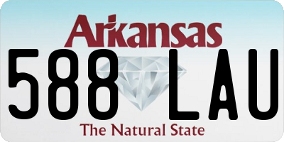 AR license plate 588LAU