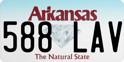 AR license plate 588LAV