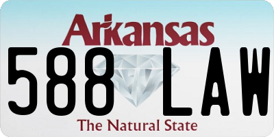 AR license plate 588LAW