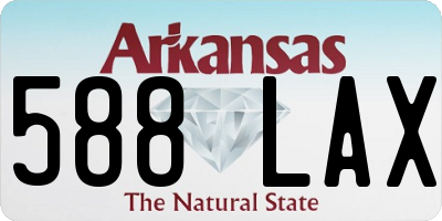 AR license plate 588LAX