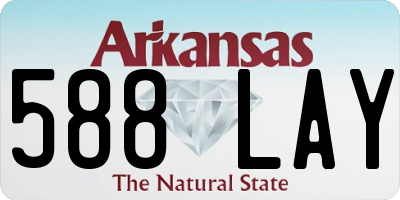 AR license plate 588LAY
