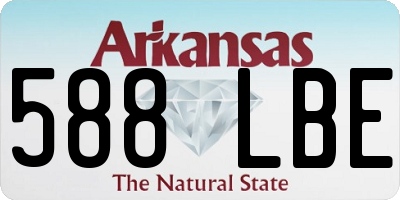 AR license plate 588LBE