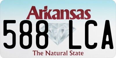 AR license plate 588LCA
