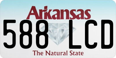 AR license plate 588LCD