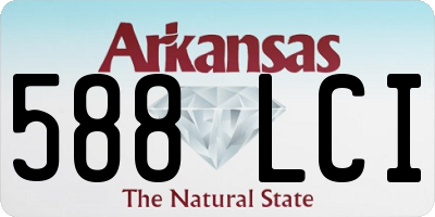 AR license plate 588LCI