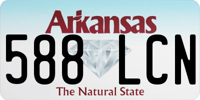 AR license plate 588LCN