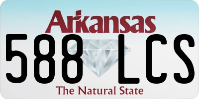 AR license plate 588LCS