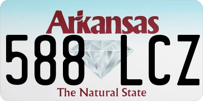 AR license plate 588LCZ
