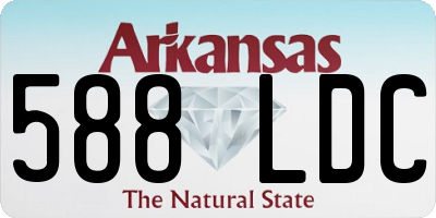 AR license plate 588LDC