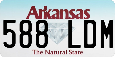 AR license plate 588LDM