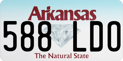 AR license plate 588LDO
