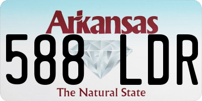 AR license plate 588LDR
