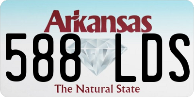 AR license plate 588LDS