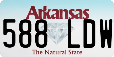 AR license plate 588LDW