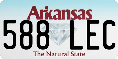 AR license plate 588LEC