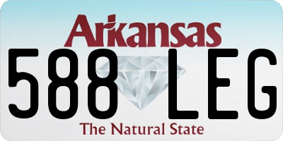 AR license plate 588LEG