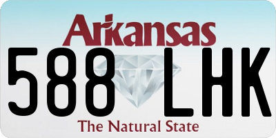 AR license plate 588LHK