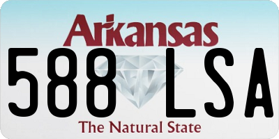 AR license plate 588LSA