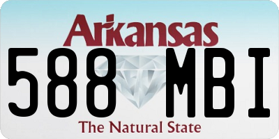 AR license plate 588MBI