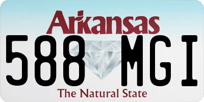 AR license plate 588MGI