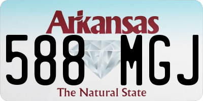 AR license plate 588MGJ