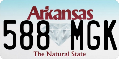 AR license plate 588MGK