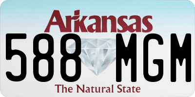 AR license plate 588MGM