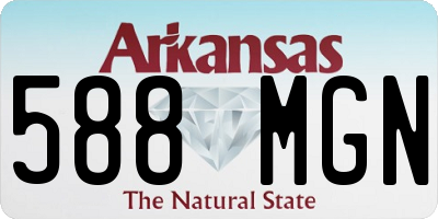 AR license plate 588MGN