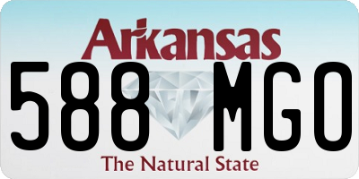 AR license plate 588MGO