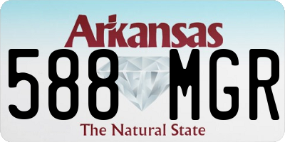 AR license plate 588MGR