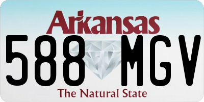 AR license plate 588MGV