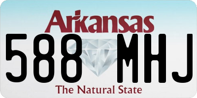 AR license plate 588MHJ