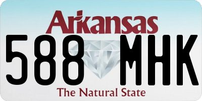 AR license plate 588MHK