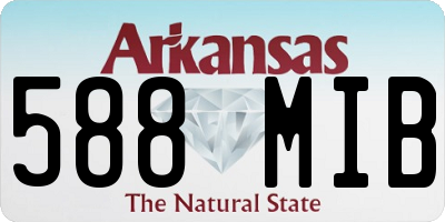 AR license plate 588MIB