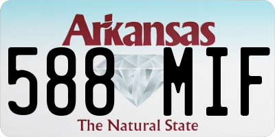 AR license plate 588MIF