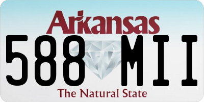 AR license plate 588MII