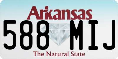 AR license plate 588MIJ