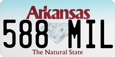 AR license plate 588MIL