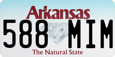 AR license plate 588MIM