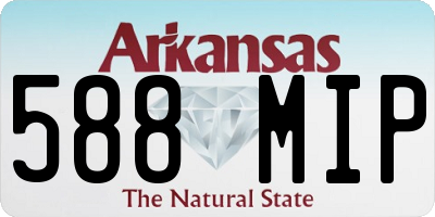 AR license plate 588MIP