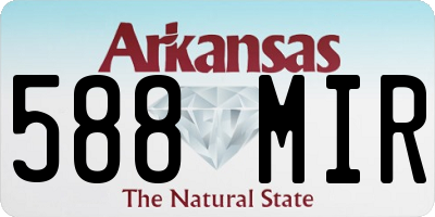 AR license plate 588MIR