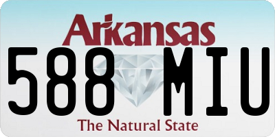 AR license plate 588MIU