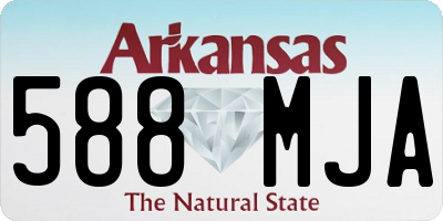 AR license plate 588MJA