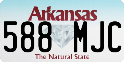 AR license plate 588MJC