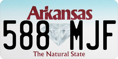 AR license plate 588MJF
