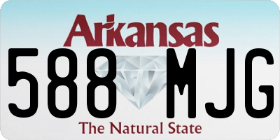 AR license plate 588MJG