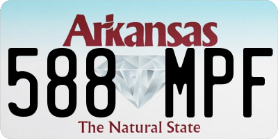AR license plate 588MPF